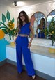 TAILORED TROUSER SUIT CO ORD IN COBALT BLUE 