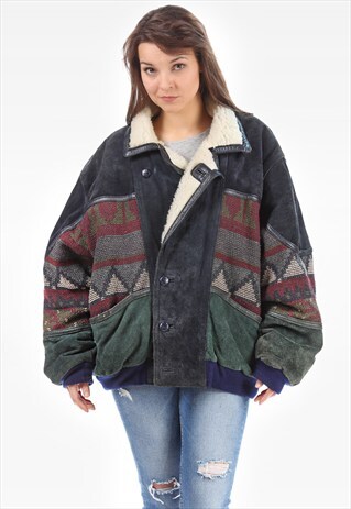 VINTAGE AZTEC SHERPA COAT