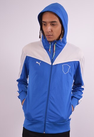 VINTAGE PUMA HOODIE SWEATER BLUE