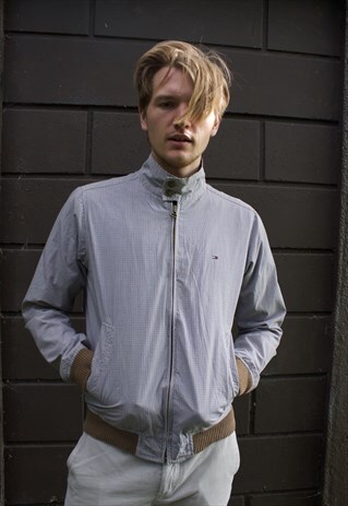 VINTAGE TOMMY HILFIGER CHECKED HARRINGTON
