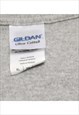 VINTAGE GREY GILDAN CHAMPIONS PRINTED T-SHIRT - XL