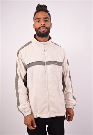 VINTAGE DIADORA TRACKSUIT TOP JACKET OFF WHITE
