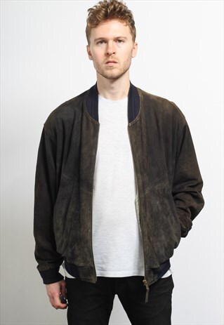 VINTAGE SUEDE BOMBER JACKET