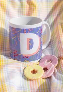 Colourful Alphabet Letter D Mug 