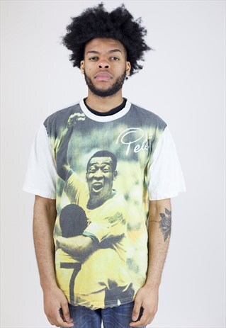 VINTAGE 90'S PUMA PELE PRINTED T-SHIRT
