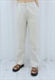 90S VINTAGE CREAM HIGH WAISTED DETACHABLE TROUSERS