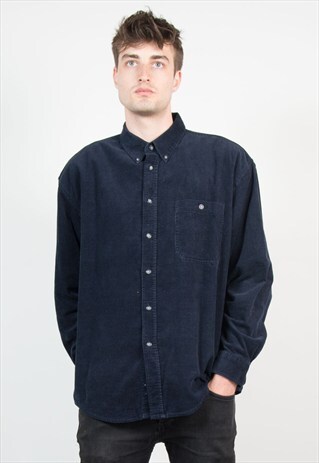 VINTAGE NAVY CORD CORDUROY SHIRT