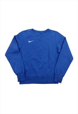 Modern Nike Swoosh Cotton Blue Sweatshirt Pullover