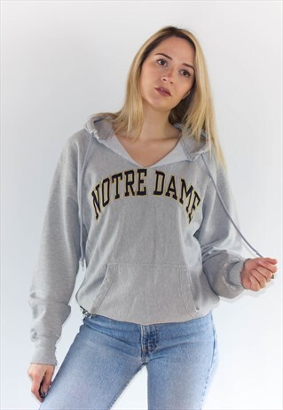 90'S NOTRE DAME REWORKED OVERSIZED HOODY