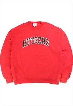 Vintage 90's Champion Sweatshirt Rutgers Spellout Crewneck