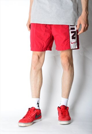 VINTAGE 90S RED SHELL NIKE SPORTS SHORTS