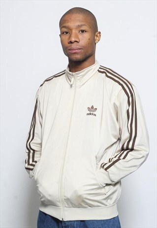 VINTAGE ADIDAS LOGO WINDBREAKER JACKET BROWN