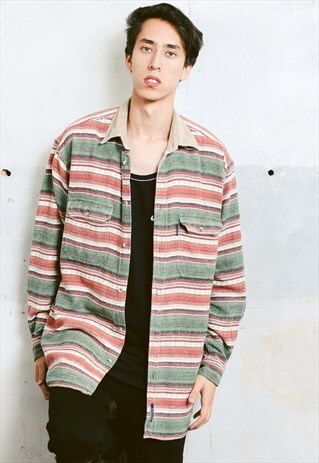 VINTAGE AZTEC STRIPED SHIRT