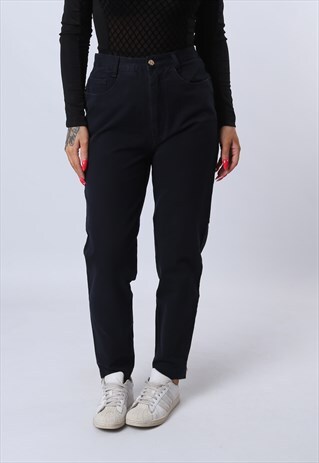 HIGH WAISTED TAPERED LEG VINTAGE JEANS UK 12 (D8GC)