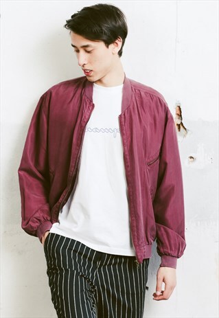 VINTAGE 90S SILK BOMBER JACKET