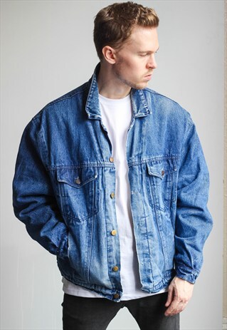 VINTAGE DENIM SHERPA JACKET