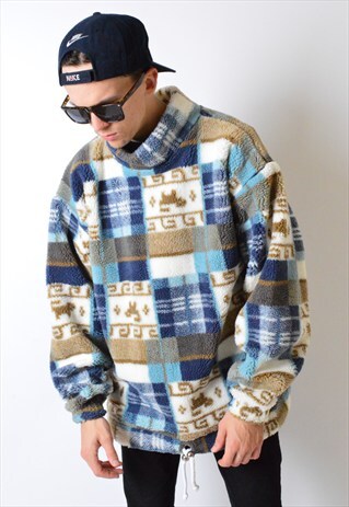 VINTAGE 90S OVERSIZED WINTER FLEECE JUMPER