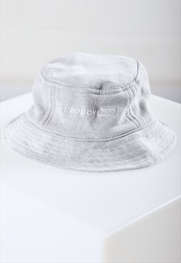Reworked Vintage Reebok Bucket Hat in Grey Summer Festival