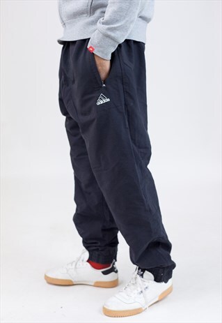 VINTAGE 90S ADIDAS BLACK TRACKSUIT BOTTOMS