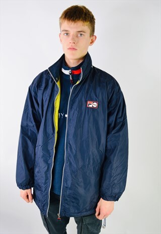 VINTAGE FILA EMBROIDERED PUFFER COAT