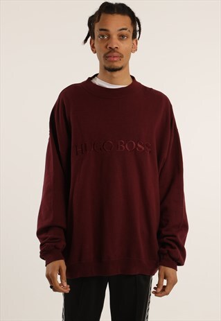 VINTAGE HUGO BOSS EMBROIDERED SWEATSHIRT