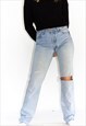 VINTAGE 90'S LEVI LIGHT 501 RIPPED KNEE JEANS