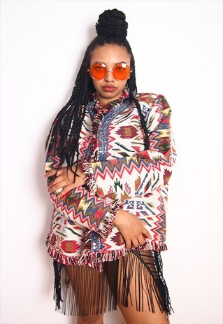 OVERSIZE BIGIE MULTI WOVEN PRINT