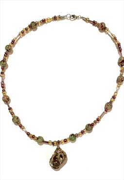 Beaded shell necklace