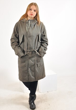 VINTAGE 90'S LINED SHEARLING PARKA COAT