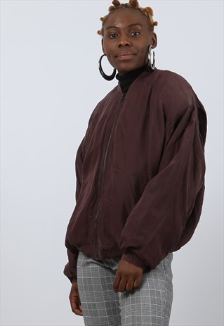 VINTAGE SMALL PURPLE LIGHTWEIGHT BOMBER JACKET