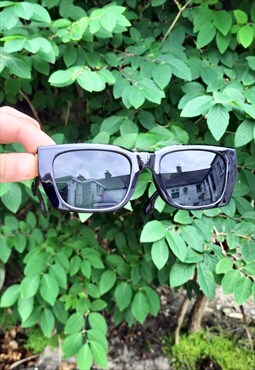 New Y2K Mini  Square Gold & Black Sunglasses