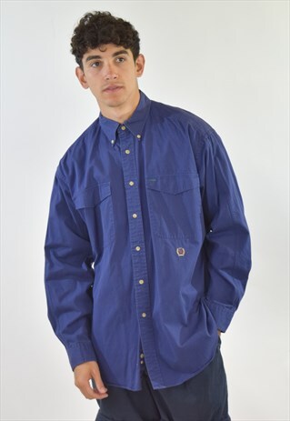 VINTAGE 90S BLUE TOMMY HILFIGER SHIRT
