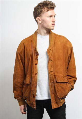 VINTAGE SUEDE BOMBER JACKET