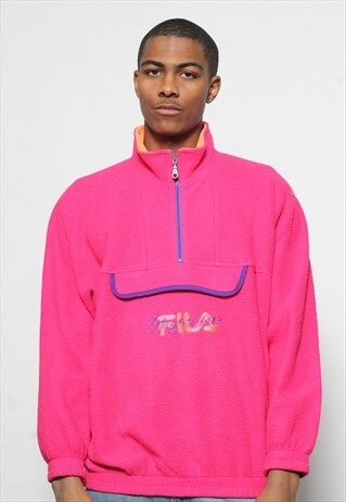 VINTAGE FILA MAGICLINE CENTRAL LOGO FLEECE PINK