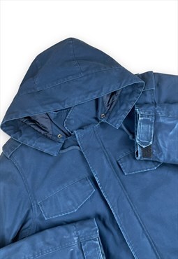 Carhartt Vintage Y2K Navy blue heavy cotton longline jacket 