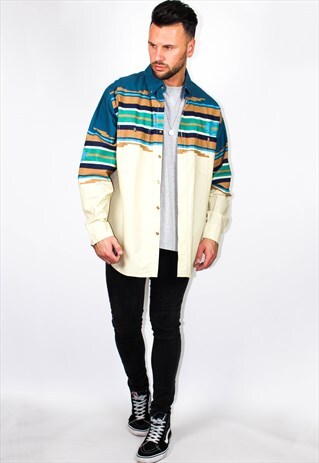VINTAGE AZTEC PATTERN SHIRT