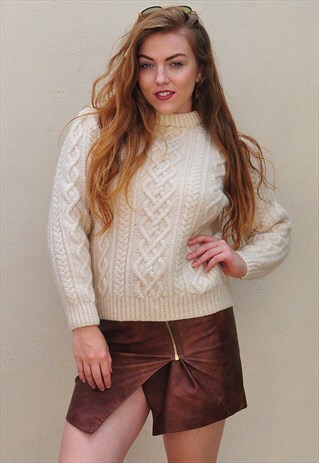 VINTAGE ARAN CHUNKY CABLE KNITTED JUMPER