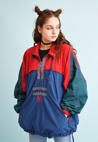 90'S RETRO ATHLEISURE BOMBER JACKET ANORAK