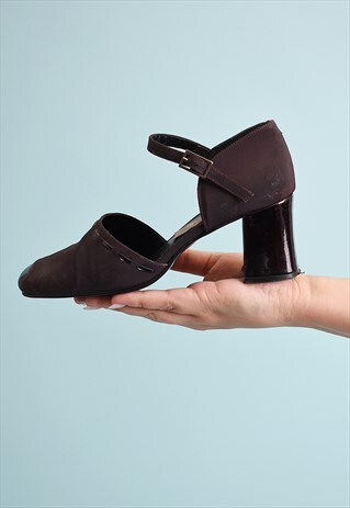 VINTAGE 90'S RETRO STRAPPY PARTY MID-HEELED SHOES