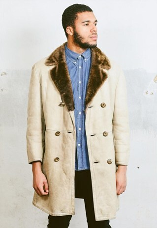 VINTAGE 70S SHEEPSKIN SUEDE COAT