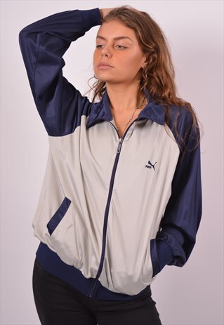 VINTAGE PUMA TRACKSUIT TOP JACKET GREY
