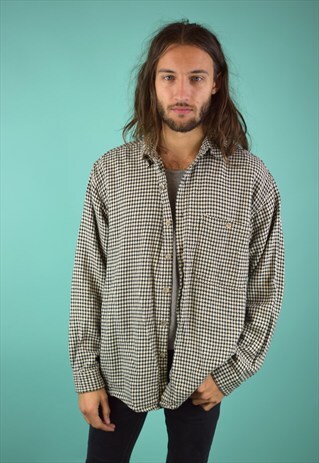 VINTAGE 90'S HOUNDSTOOTH SHIRT