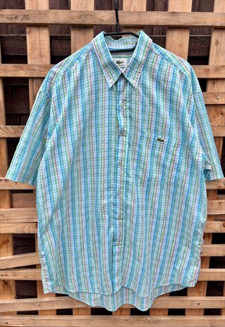 Vintage Lacoste multicoloured checkered shirt XL
