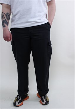 Vintage DICKIES Cargo Pants, black work wear trousers