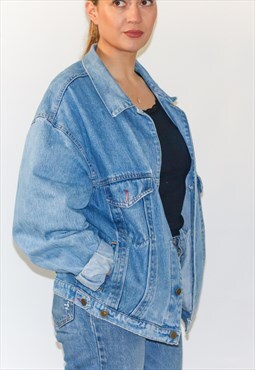 Vintage Blue Stonewashed  Denim Jacket