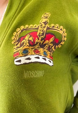 Vintage 90s Moschino green cardigan 