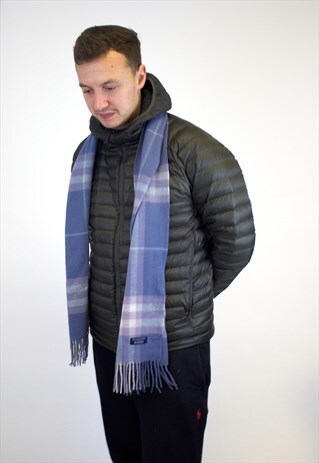 VINTAGE BURBERRY TRADITIONAL CASHMERE CHECKED SCARF