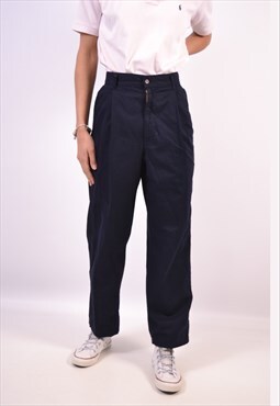 Vintage Benetton Chino Trousers Navy Blue