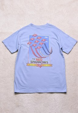Vintage Weird Fish Blue Red Arrows Graphic T Shirt