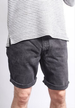 VINTAGE LEVI'S DENIM SHORTS BLACK